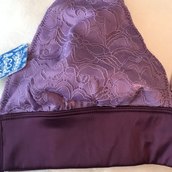 NWT FREE PEOPLE SATIN & LACE VIOLET/PLUM - Picture 3 of 7